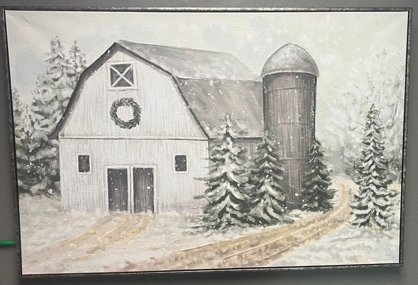 Winter Barn Canvas